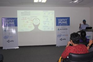 Tata Interactive's Rajesh Sunderesan presenting on Immersive Learning for the modern learner